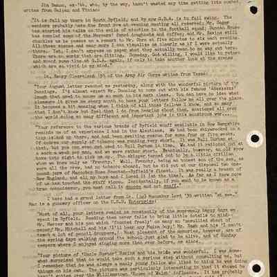 Eames letter to alumni in service October 1944 page 2