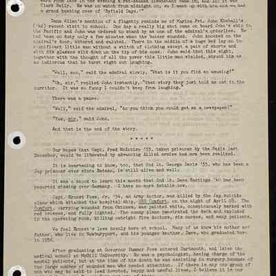 Eames letter to alumni in service May 1945 page 3