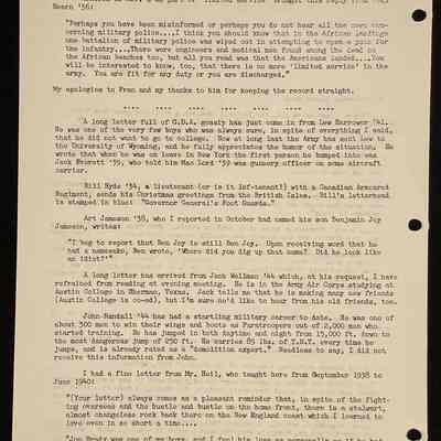 Eames letter to alumni in service December 1943 page 2