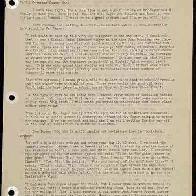 Ted Eames letter to alumni January 1945