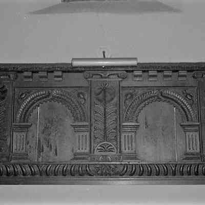 Carved Wooden Panel with 2 Arched Sections