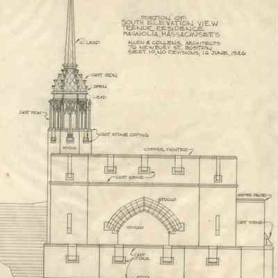 1926-06-16 Allens & Collens - Tower Spire Elevation (1977 Kennett)