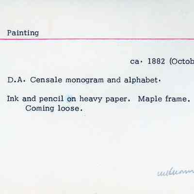 D.A. Censale Monogram and Alphabet Drawing