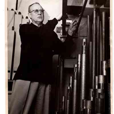 1950 ca JHHJr working on Organ Pipes