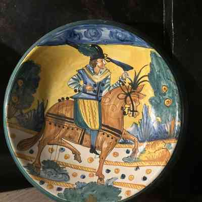 Italian Majolica Medieval Plate, 1 of 4
