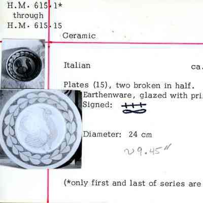 Italian Painted Earthenware plate, 19th-20thc, 1 of 15