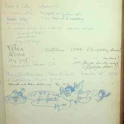 Guestbk1 p31 1946-08-20 (Dupre, Latouche sketch)