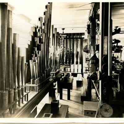 1911 ca Pt Radio Laboratory Workshop between organ pipes, copy(2)