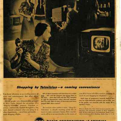 NY Times RCA advertisement - shopping by TV