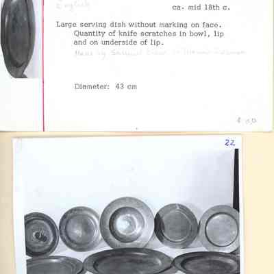18th c. English Pewter Plate-Charger