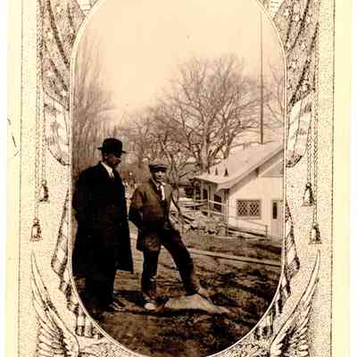 1913 Pt Radio Hammond Research Lab w 2 unk men postcard