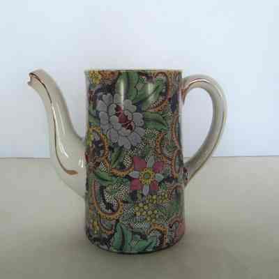 English Paisley Chintz Teapot