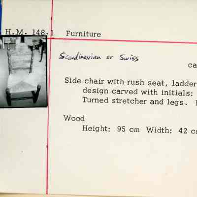 Ladder Back Chair with Pineapple Motif