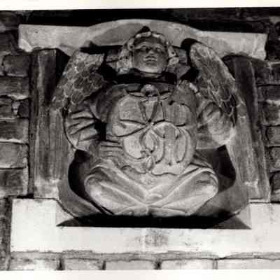 Stone Relief of Angel with Shield