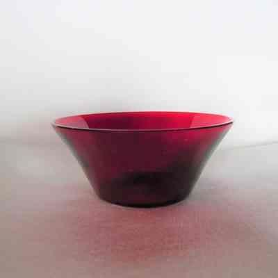 Red Glass Bowl