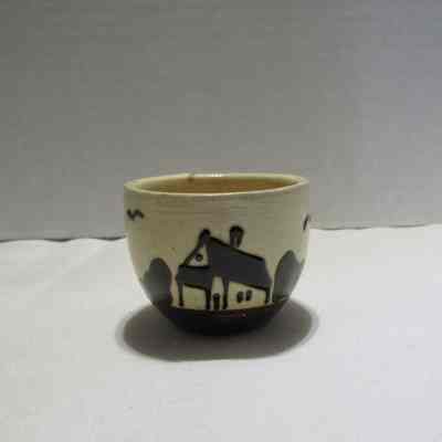Czechoslovakian Demi-tasse Cup with Farm Scene