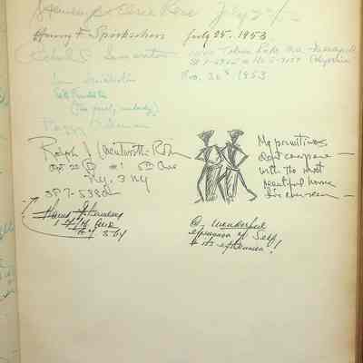 Guestbk1 p49 1953-07-25 (Wentworth sketch)