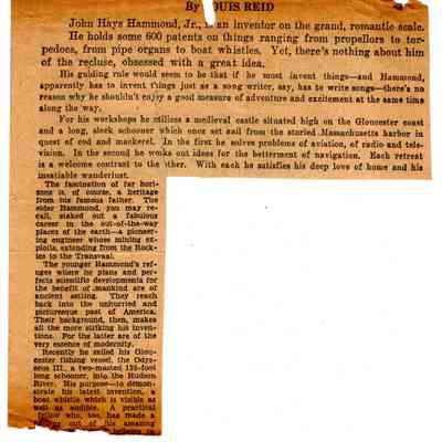 SCRB-3 p(36) insert(1) article about JHH Jr by L Reed