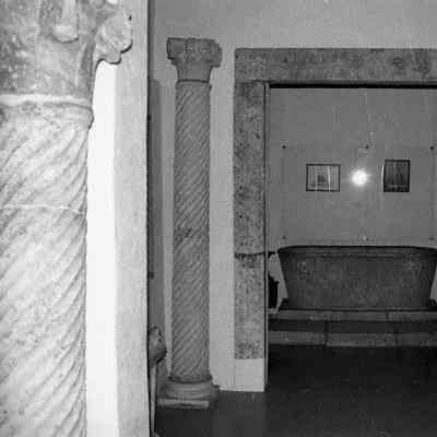 Striated Columns with Scroll Capitals & Square Base