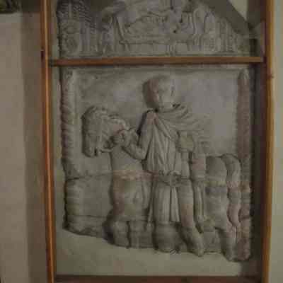 Roman Marble Memorial of Soldier & Horse