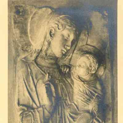 Italian Marble Madonna & Child Relief