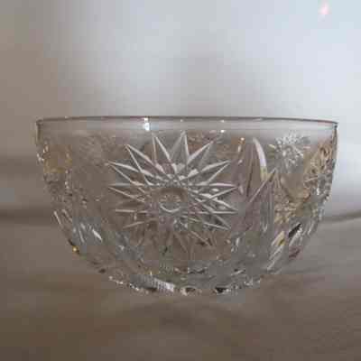 Pressed Glass Punch Cups w Geometric Pattern