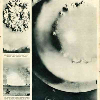 1946-08-31 Bikini atomic bomb article poster