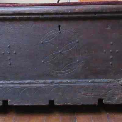 Wooden "Dowry" Chest with Geometric and Nail Decoration