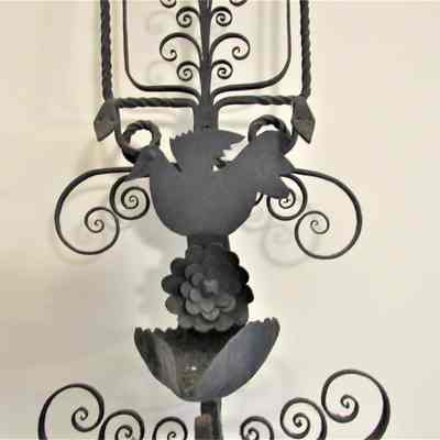 Filigree Oil Lamp-Scone with Birds