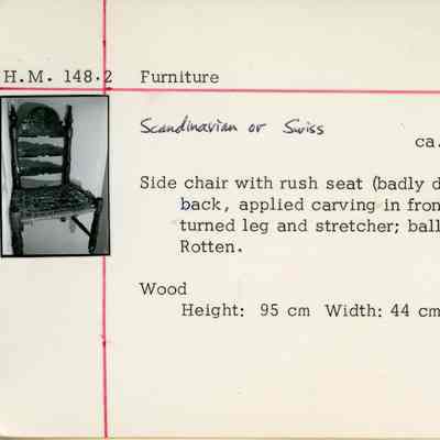 Ladder Back Chair with Pineapple Motif