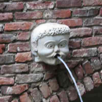 Marble (Urna) Man's Head Converted into Fountain