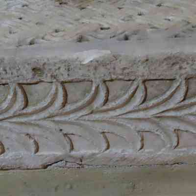 Tympanum, below, detail
