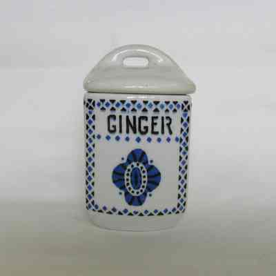 Czechoslovakian Ginger Cannister with Cover