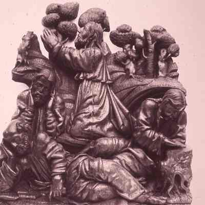 14thc Agony in Garden (Christ in Gethsemane) Carving