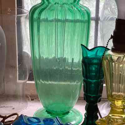 Lime Green Glass Vase