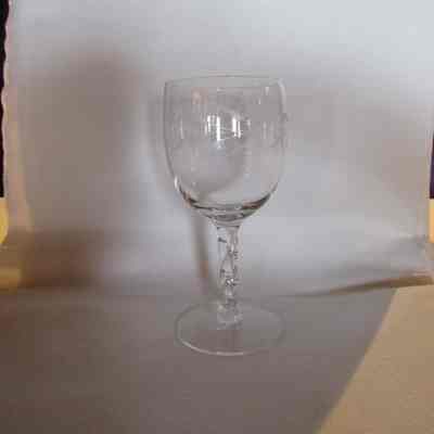 Goblet with Twisted Stem & Leaf Design