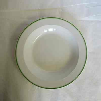 Wedgwood Soup Bowl with Green Trim