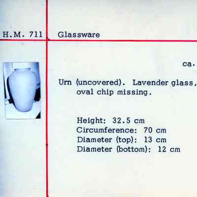 Lavender Glass Urn
