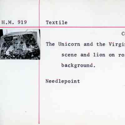 Unicorn, Lion & Virgin Needlepoint