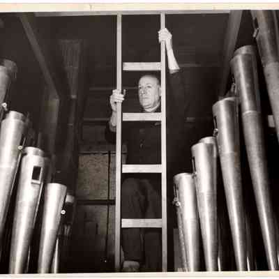 JHHJr on ladder in Organ Pipes