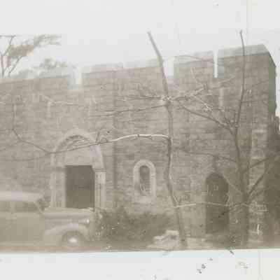 1930s Research Laboratory Entrance with car