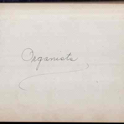 1947-1969 Guest Book, p(1) organist