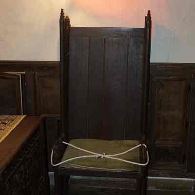 17th c. Jacobean-style Chair with Odysseus Carvings