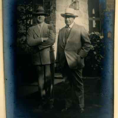 JHH Jr & JHH Sr wearing hats