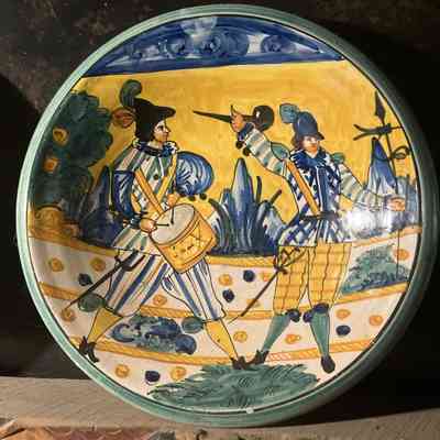 Italian Majolica Medieval Plate, 1 of 4