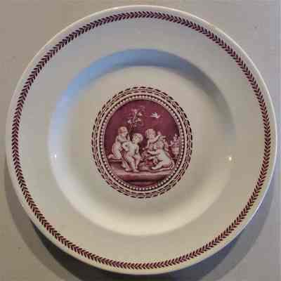 English Wedgewood Angel Plate with Border, 1 of 12
