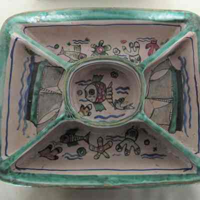 Sicilian Painted 5 Section Platter