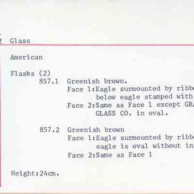 Glass Flasks with Eagles