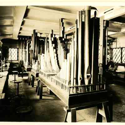 1911 ca Pt Radio Laboratory Workshop with organ pipes, copy(2)