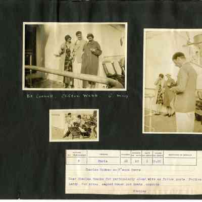 SCRB-18 p(67) K Cornell, Clifton Webb, G Macy, Sturges note